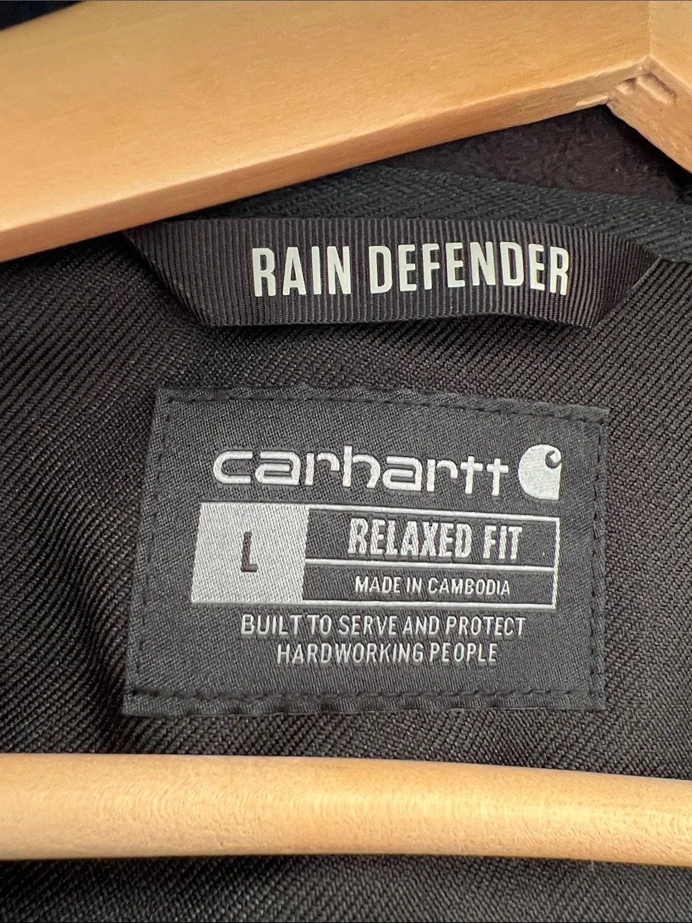 Carhartt Men's Rain Defender Relaxed Fit Heavyweight Hooded Shirt Jacket Large